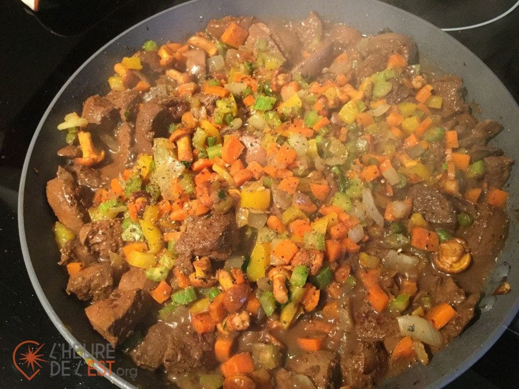 les étapes pour le foie de loup-marin flambé