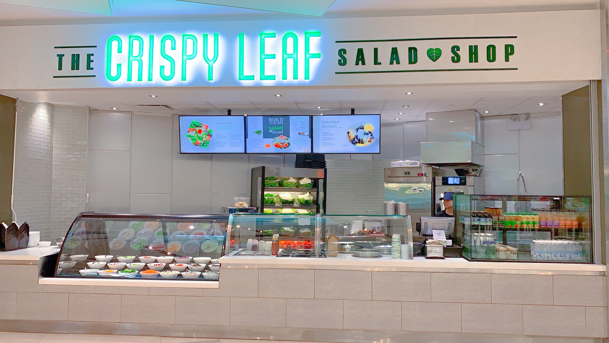 le bar à salades Crispy Leaf aéroport Halifax Stanfield aéroport Halifax Stanfield