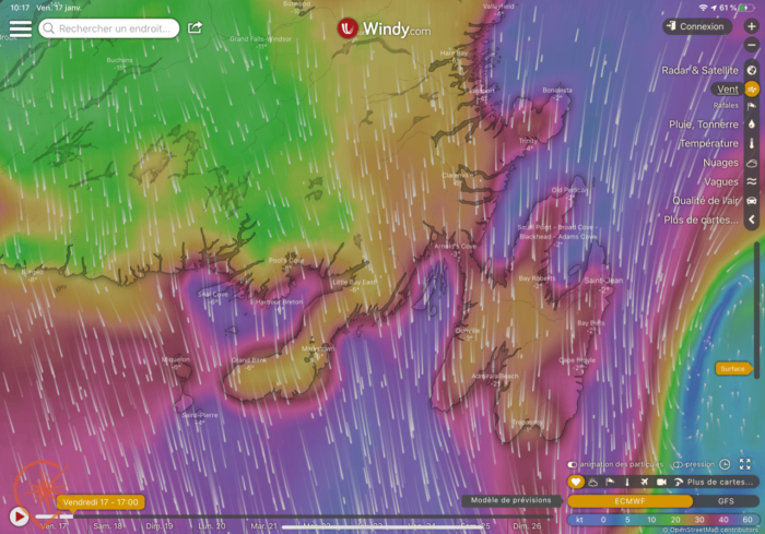 hiver à Saint-Pierre et Miquelon Terre-Neuve tempête