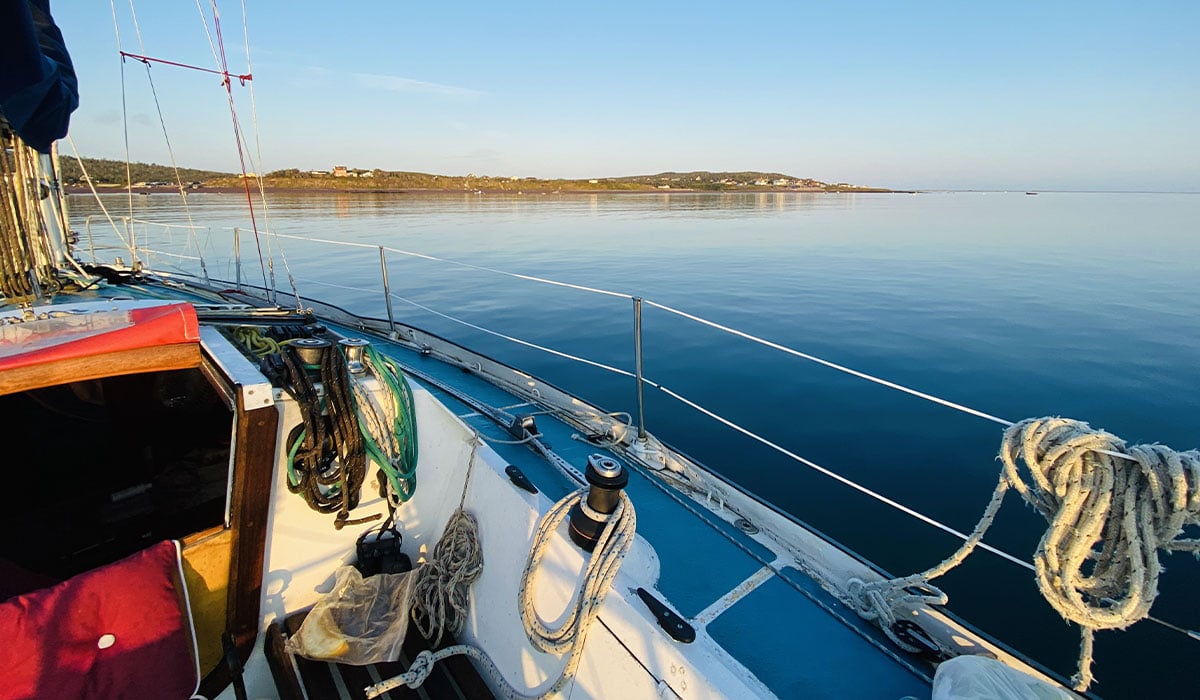 au mouillage à langlade Saint-Pierre et Miquelon